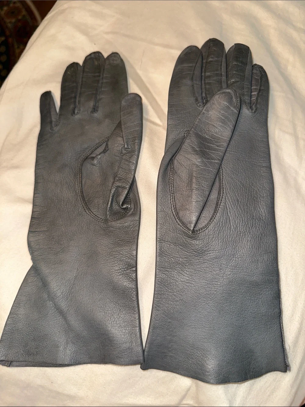 Vintage gray leather